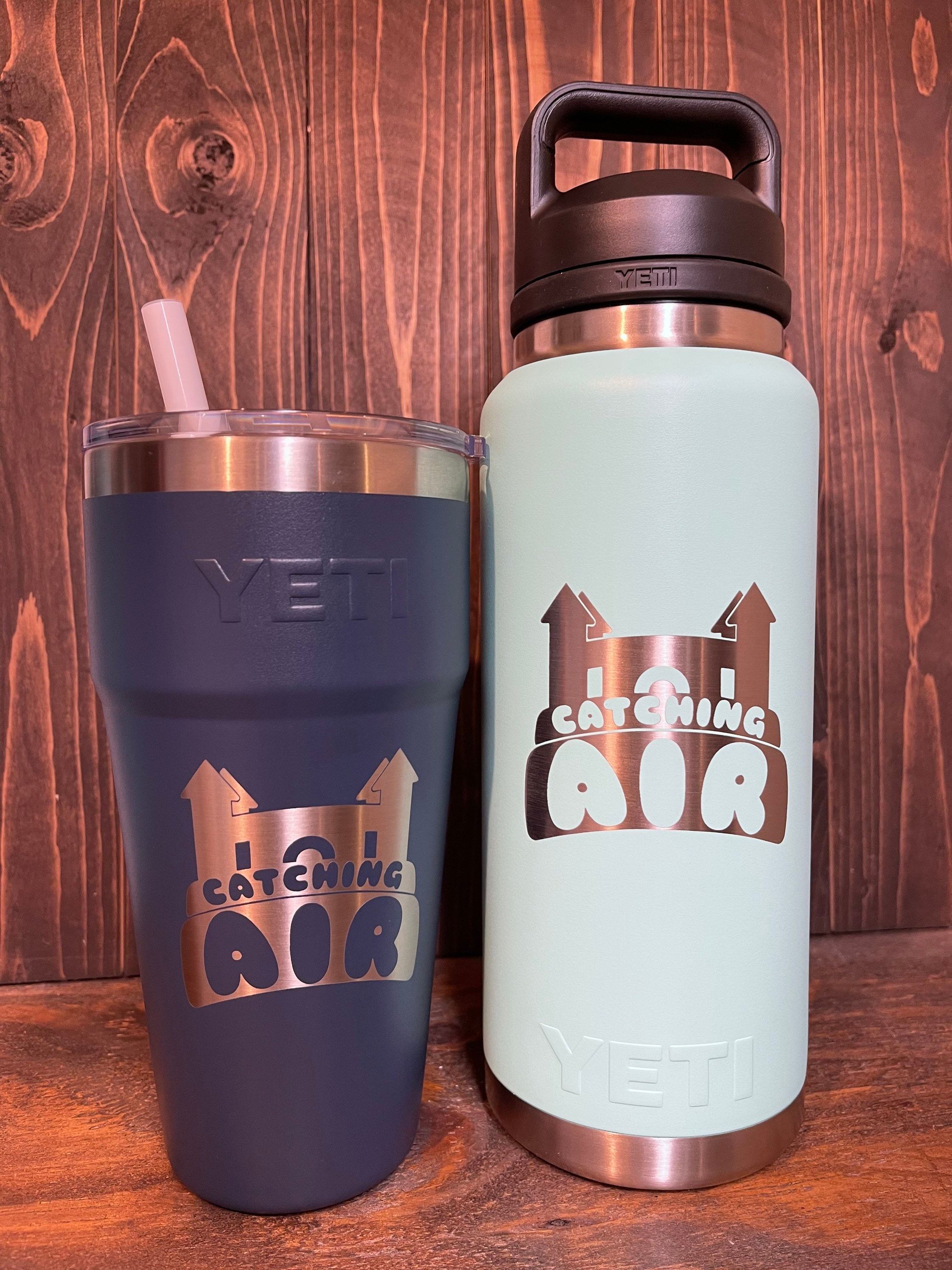 REAL YETI 26 Oz. Laser Engraved Harvest Red Stainless Steel Yeti Stackable  Rambler With Straw Lid Personalized Vacuum Insulated YETI 
