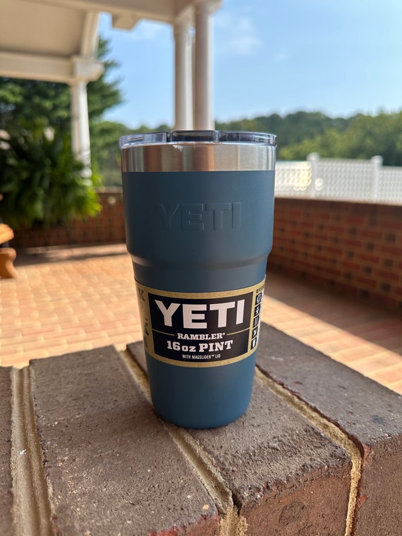 REAL YETI 16 Oz. Laser Engraved Nordic Blue Stainless Steel Yeti Stackable  Pint Rambler Personalized Vacuum Insulated YETI -  Australia