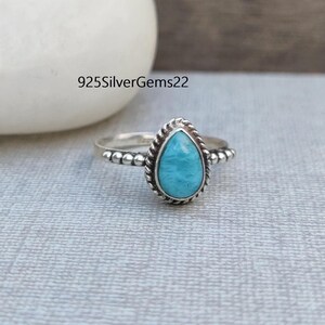 【送料無料】 ラリマーリング 宝石リング ブルーラリマーリング 925 アクセサリー
