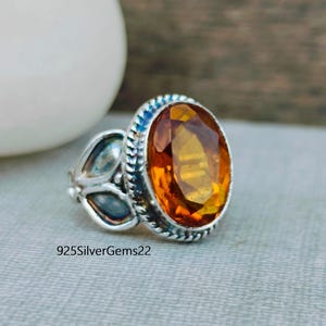 Citrine Ring, Handmade Ring, Silver Jewelry, Citrine Jewelry, 925 Sterling Silver, Pretty Ring, Promise Ring, Beautiful Ring, Gemstone Ring.