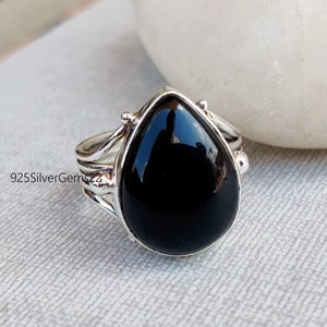 Black Onyx Ring, Black Onyx Jewelry, Silver Ring, Gemstone Ring, Beautiful Ring, 925 Sterling Silver Ring, Handmade Ring, Onyx Ring