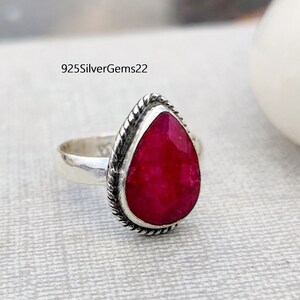 Ruby Ring, Silver Jewelry, Gemstone Ring, 925 Sterling Silver Ring, Beautiful Ring, Gift Ring, Women Ring, Pretty Ring, Statement Jewelry