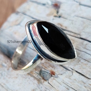 Black Onyx Ring, 925 Sterling Silver Ring, Handmade Ring, Silver Ring, Black Onyx Jewelry, Beautiful Ring, Women Ring, Gemstone Ring