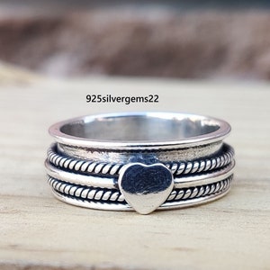 Silver Ring, Anxiety Ring, Beautiful Ring, Meditation Ring, Spinner Ring, Women Ring, 925  Silver Ring, Promise Ring, Statement Jewelry