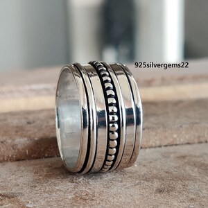 Silver Ring, Meditation Ring, Spinner Ring, Thumb Ring, Silver Spinner Ring, 925 Sterling Silver Ring, Anxiety Ring, Promise Ring, Gift Ring