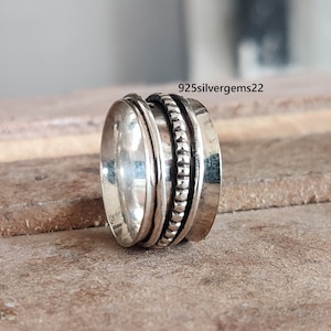 Silver Spinner Ring, Meditation Ring, 925 Sterling Silver Ring, Beautiful Ring, Thumb Ring, Silver Ring, Women Ring, Spinner Ring, Gift Ring