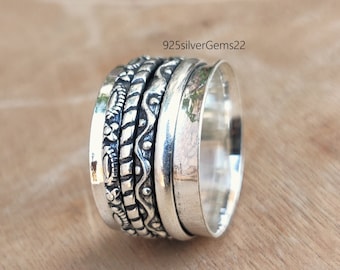 Silver Spinner Ring, Silver Ring, Women Ring, Spinner Ring, Meditation Ring, Statement Ring, Silver Jewelry, 925 Sterling Silver Ring