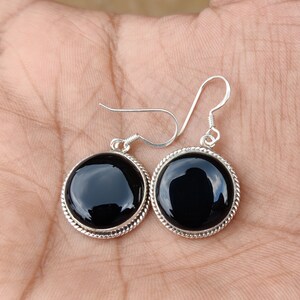 Black Onyx Earring, Onyx Earring, Gemstone Earring, Gift Earring, 925 Silver Earring, Beautiful Earring, Women Earring, Black Onyx Jewelry