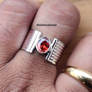Garnet Ring, Handmade Ring, 925 Sterling Silver Ring, Garnet Jewelry, Gemstone Ring, Charming Ring, Women Ring, Gift Ring, Statement Ring