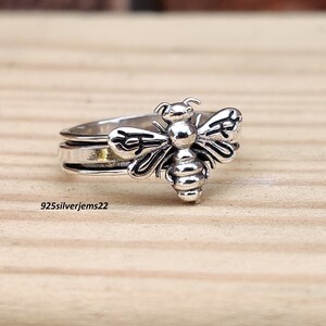 Bee Spinner Ring, Handmade Ring, Meditation Ring, Gift Ring, 925 Sterling Silver Ring, Silver Ring, Spinner Ring, Silver Jewelry, Gift Ring