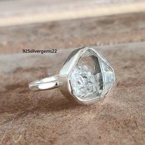 Herkimer Diamond Ring, Herkimer Ring, Gemstone Ring, Herkimer Jewelry, Handmade Ring, Gift Ring, 925 Sterling Silver Ring, Beautiful Ring