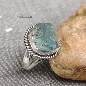 Aquamarine Ring, Natural Ring, Gemstone Ring, 925 Sterling Silver Ring, Beautiful Ring, Handmade Ring, Women Ring, Gift Ring, Statement Ring