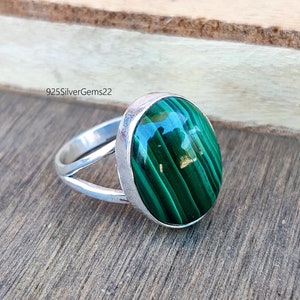 Malachite Ring, 925 Sterling Ring, Malachite Jewelry, Handmade Ring, Gift Ring, Beautiful Ring, Silver Ring, Gemstone Ring, Women Ring