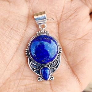 Lapis Lazuli Pendant, Lapis Lazuli Jewelry, Handmade Pendant, 925 Silver Pendant, Beautiful Pendant, Gemstone Pendant, Lapis Lazuli Necklace