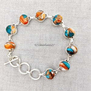Oyster Turquoise Bracelet, Turquoise Bracelet, Women Bracelet, Adjustable Bracelet, Oyster Bracelet, 925 Silver Bracelet, Statement Jewelry