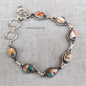 Oyster Turquoise Bracelet, Turquoise Bracelet, Women Bracelet, Adjustable Bracelet, Oyster Bracelet, 925 Silver Bracelet, Statement Jewelry