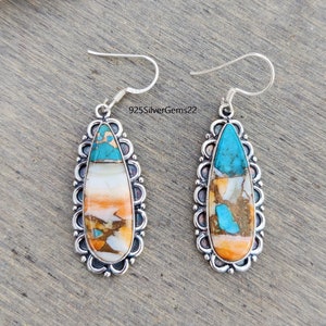 Kolczyki Oyster Turquoise, Kolczyki z turkusem, Kolczyki Oyster, Kolczyki ze srebra próby 925, Biżuteria z turkusem, Kolczyki damskie, Kolczyki typu statement