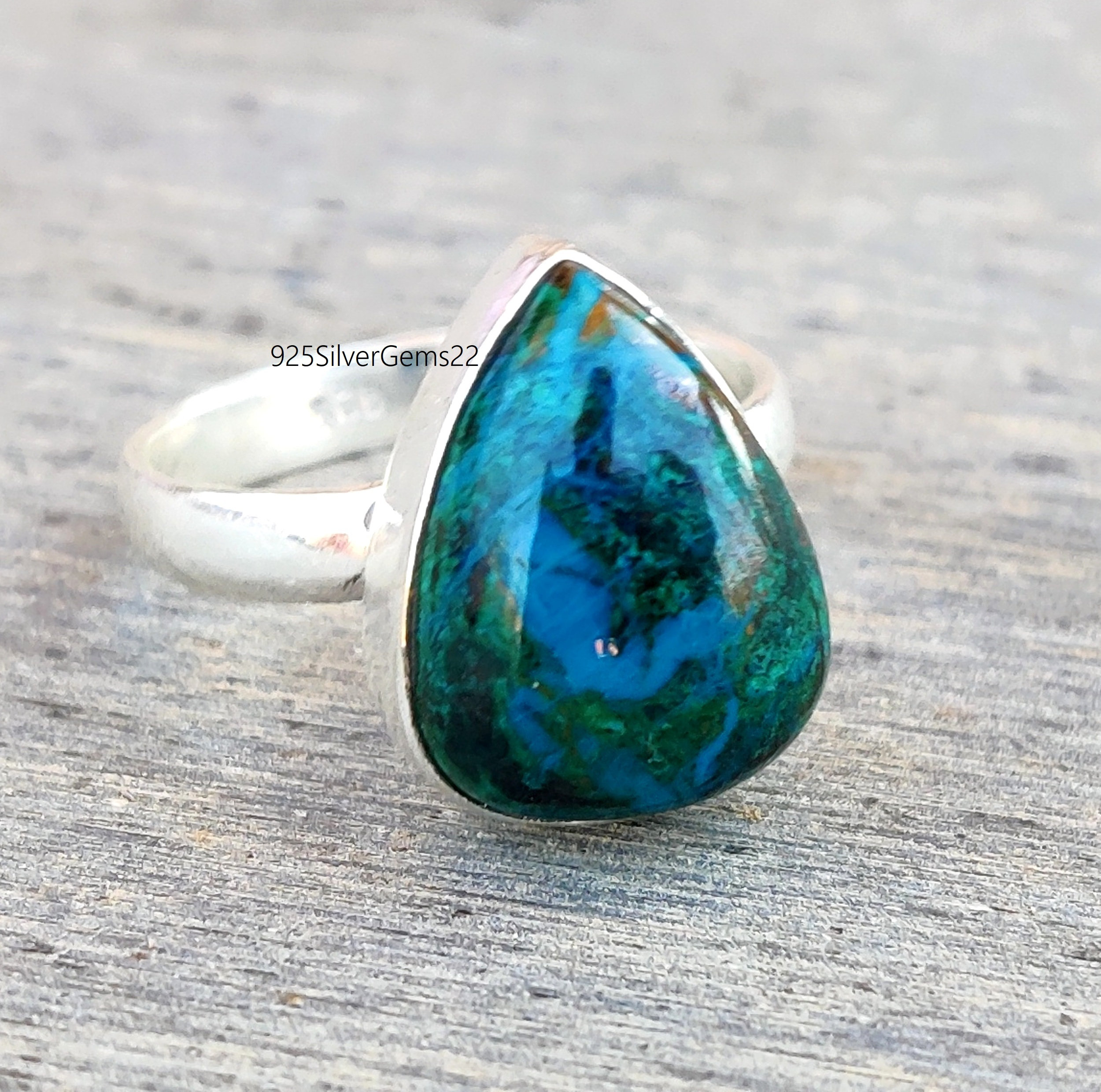 Shattuckite Ring, 925 Sterling Silver Ring, Silver Ring, Gemstone Ring, Handmade Ring, Shattuckite Jewelry, Beautiful Ring, Women Ring