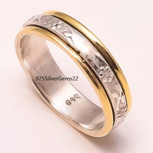 Silver Spinner Ring, Statement Ring, Spinner Ring, 925 Sterling Silver Ring, Meditation Ring, Silver Jewelry, Copper Ring, Promise Ring