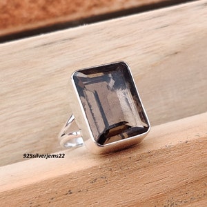 Smoky Quartz Ring, Handmade Ring, Gift Ring, 925 Sterling Silver Ring, Beautiful Ring, Smoky Quartz Jewelry, Gemstone Ring, Dainty Ring