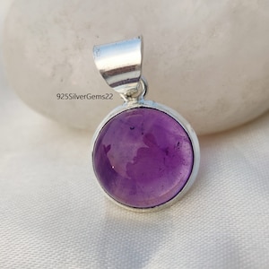 Amethyst Pendant, 925 Silver sterling Pendant, Handmade Pendant, Gemstone Pendant, Amethyst Necklace, Silver Pendant, Amethyst Jewelry