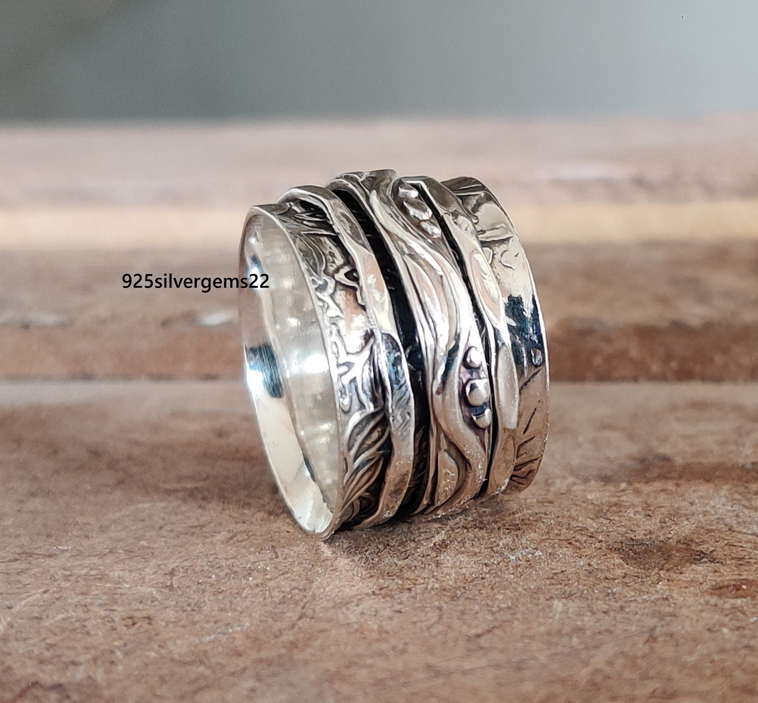 Silver Spinner Ring, Silver Ring, 925 Sterling Silver Ring Silver Spinner Ring, Silver Ring, 925 Sterling Silver Ring