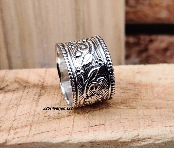 Etsy silver 2024 band ring