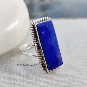 Lapis Lazuli Ring, Lapis Lazuli Jewelry, Handmade Ring, Promise Ring, Women Gift Ring, Gemstone Ring, 925 Sterling Silver Ring, Silver Ring