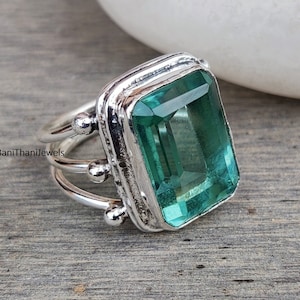 Aquamarine Ring, Aquamarine Jewelry, Silver Ring, Gemstone Ring, Statement Ring, Handmade Ring, 925 Sterling Silver Ring, Women Ring