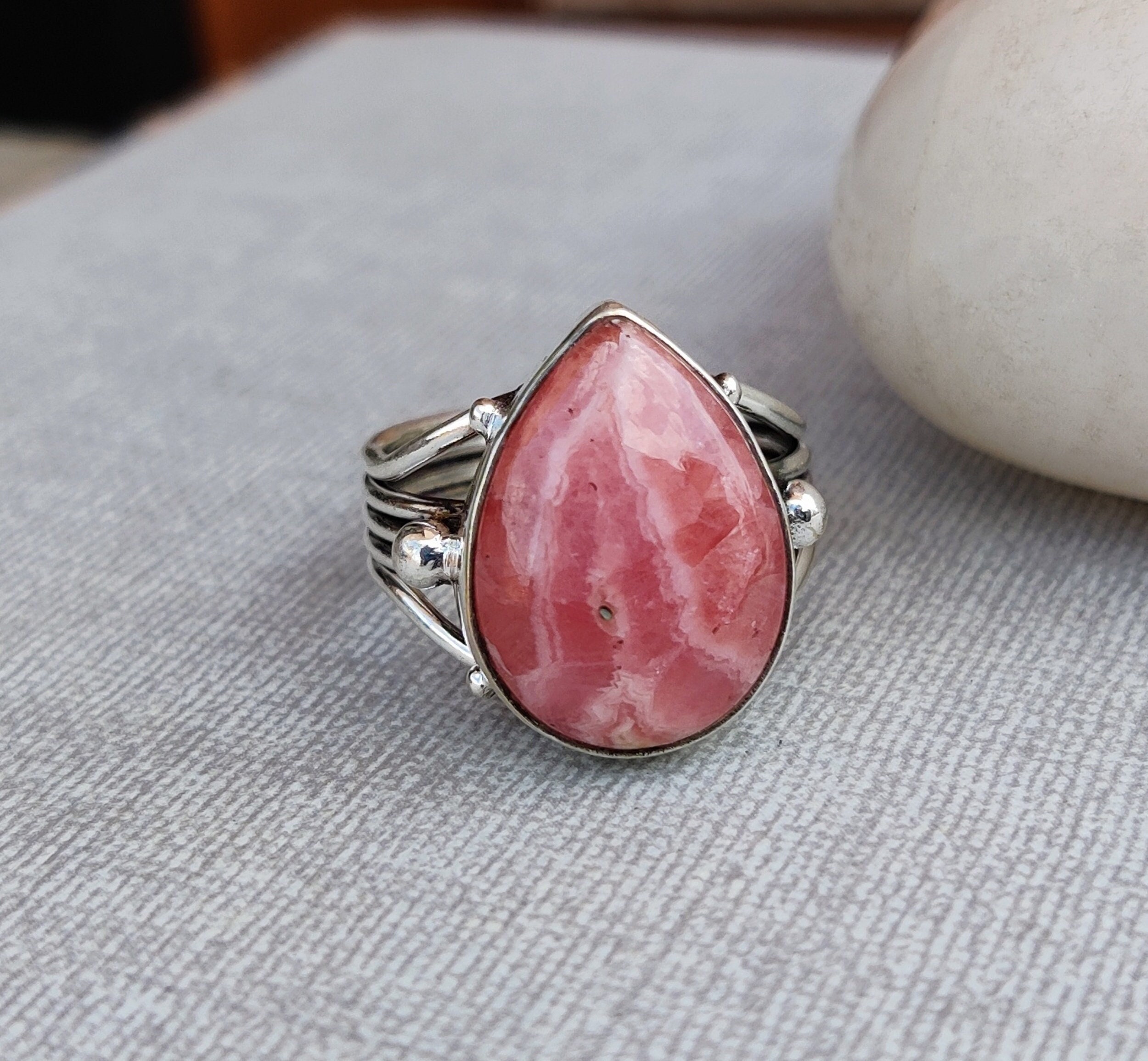 Rhodochrosite Ring - Etsy
