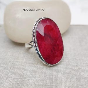 Ruby Ring, Ruby Jewelry, Statement Ring, Gemstone Ring, 925 Sterling Silver Ring, Beautiful Ring, Women Ring, Statement Ring, Gift for her
