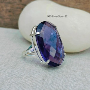 Amethyst Ring, Beautiful Ring, Silver Jewelry, 925 Sterling Silver, Handmade Ring, Amethyst Jewelry, Gemstone Ring, Boho Ring, Dainty Ring.