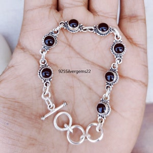 Black Onyx Bracelet, 925 Sterling Silver Bracelet, Handmade Bracelet, Women Bracelet, Pretty Bracelet, Silver Bracelet, Gemstone Bracelet