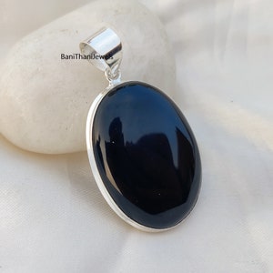 Black Onyx Pendant, Onyx Pendant, Black Onyx Jewelry, Silver Pendant, Handmade Pendant, 925 Sterling Silver Pendant, Gemstone Pendant