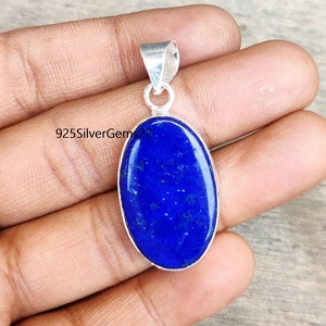 Lapis Lazuli Pendant, Lapis Lazuli Jewelry, Women Pendant, Gemstone Pendant, Silver Pendant, Lapis Lazuli Necklace, Statement Jewelry, Gift.