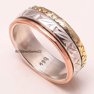 Silver Spinner Ring, Statement Ring, Spinner Ring, 925 Sterling Silver Ring, Meditation Ring, Silver Jewelry, Copper Ring, Promise Ring