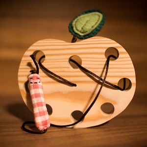 Apple with worm