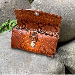 Genuine Python Snakeskin Card Wallet Woman With Varians Handmade Premium Quality