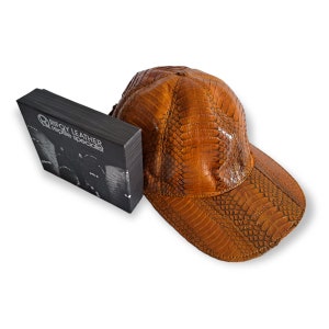 Baseball Cap Genuine Cobra Snakeskin Adjustable Handmade Premium Quality