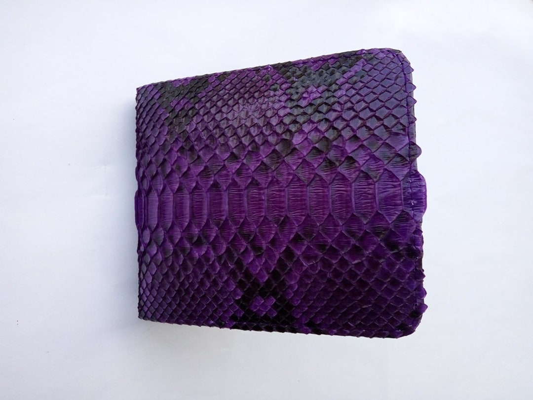 Genuine Real Python Snake Skin Leather Bifold Wallet Handmade Premium ...