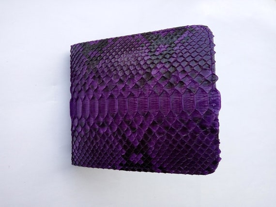 Genuine Real Python Snake Skin Leather Bifold Wallet Handmade Premium