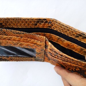 Genuine Python Snake Skin Bifold Wallet - Etsy