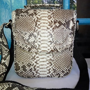 Free Shipping Men Sling Bag Genuine Python Snake Skin Handmade Exotic Available Varians