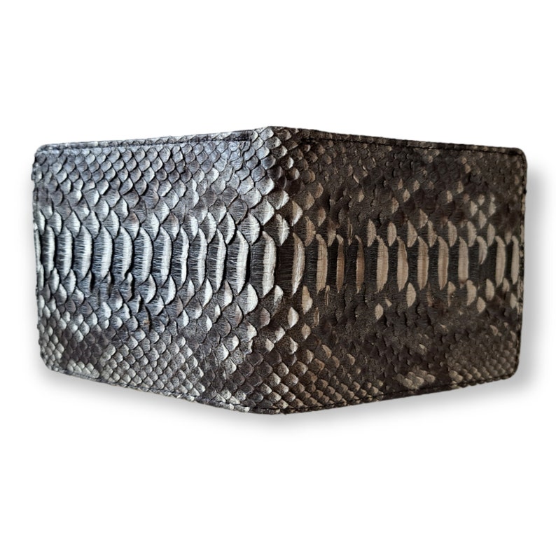 Genuine Real Python Snake Skin Leather Bifold Wallet Handmade Gradation Color image 4