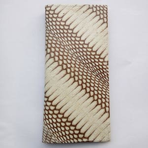 Cartera plegable larga de piel de serpiente cobra auténtica para mujer o hombre, hecha a mano