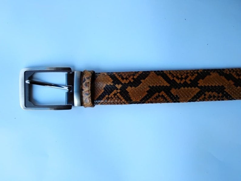 Genuine Real Snake Skin Leather Men's Belt Handmade - Etsy