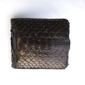 Genuine Real Phyton Snake Skin Leather Men's Bifold Wallet