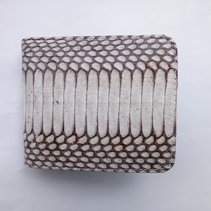 Cartera para hombre de piel de serpiente Cobra auténtica