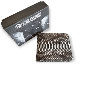 Genuine Real Python Snake Skin Leather Bifold Wallet Handmade Gradation Color image 2