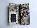 Genuine Real Python Snake Skin Leather Woman's/Men's Long Bifold Wallet Handmade product logo